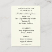 Katholieke Baby Doopherdenking Heilige Kaart (Achterkant)