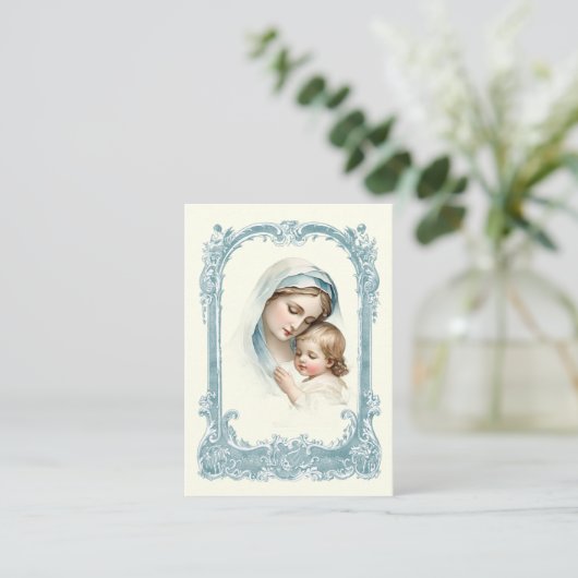 Katholieke Baby Doopherdenking Heilige Kaart (Staand voorkant)