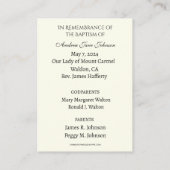 Katholieke Baby Meisje Doop Herdenking Heilige Kaa Informatiekaartje (Achterkant)