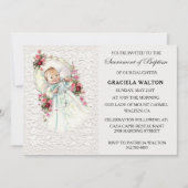 Katholieke Baby Meisje Doop Uitnodigingen (Voorkant)