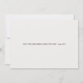 Katholieke Baby Meisje Doop Uitnodigingen (Achterkant)