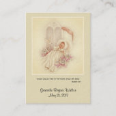 Katholieke babymeisjes Baptismal herdenken Heilige Visitekaartje (Voorkant)