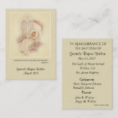 Katholieke babymeisjes Baptismal herdenken Heilige Visitekaartje (Voorkant / Achterkant)