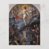 Katholieke barokke opstanding Jezus Christus Pasen Feestdagenkaart (Voorkant)