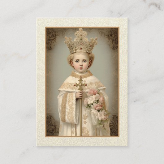 Katholieke Begrafenis Baby van Praag Jezus Informatiekaartje (Voorkant)