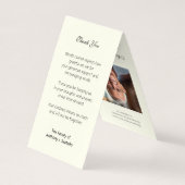 Katholieke Begrafenis Bloemen Rozenkrans Gebed Hei Visitekaartje (Achterkant)