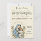 Katholieke begrafenis foto gedenkteken aankondiging (Achterkant)