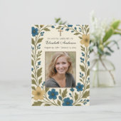 Katholieke begrafenis foto gedenkteken aankondiging (Staand voorkant)