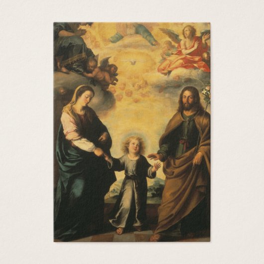 Katholieke Begrafenis Gebed Jezus Maria Jozef Visitekaartje (Voorkant)