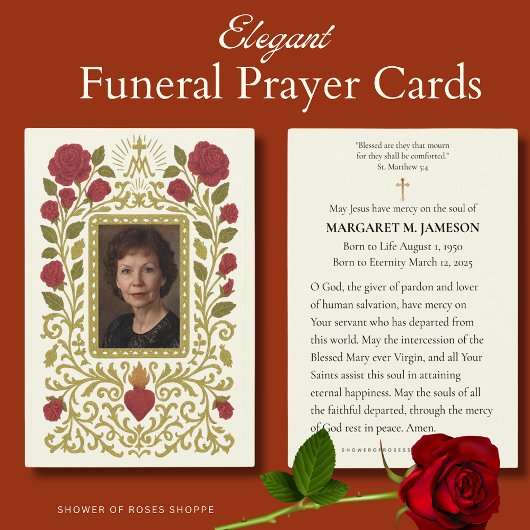 Katholieke begrafenis gedenkteken Heilig Hart Rode Visitekaartje