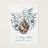 Katholieke begrafenis gedenkteken Maria Jezus gebe Visitekaartje (Voorkant)