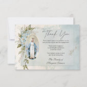 Katholieke begrafenis Gezegende Maagd Maria Bedankkaart (Voorkant)