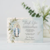 Katholieke begrafenis Gezegende Maagd Maria Bedankkaart (Staand voorkant)