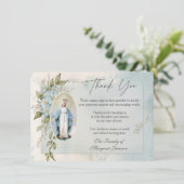 Katholieke begrafenis Gezegende Maagd Maria Bedankkaart (Staand voorkant)