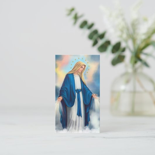 Katholieke Begrafenis Heilig Gebed Kaart Visitekaartje (Staand voorkant)