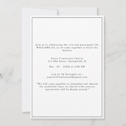 Katholieke begrafenis in liefdevolle herinnering F Kaart (Achterkant)