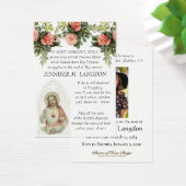 Katholieke begrafenis Jesus Floral  gebed Visitekaartje (Bureau)