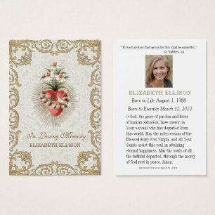 Katholieke Begrafenis Maagd Maria Begrafenis Kaart