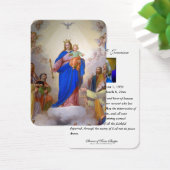 Katholieke begrafenis Maagd Mary Heilige Kaart (Bureau)