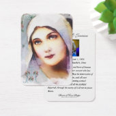 Katholieke begrafenis Maagd Mary Heilige Kaart (Bureau)