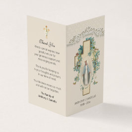 Katholieke begrafenis Maagd Mary Prayer Heilige Ka Visitekaartje