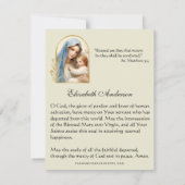 Katholieke Begrafenis Maria Jezus Religieus Gebed Aankondiging (Achterkant)