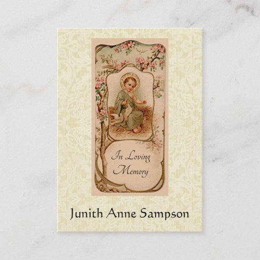 Katholieke begrafenis Memorial Heilige Kaart | Bab Visitekaartje (Voorkant)