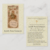 Katholieke begrafenis Memorial Heilige Kaart | Bab Visitekaartje (Voorkant / Achterkant)