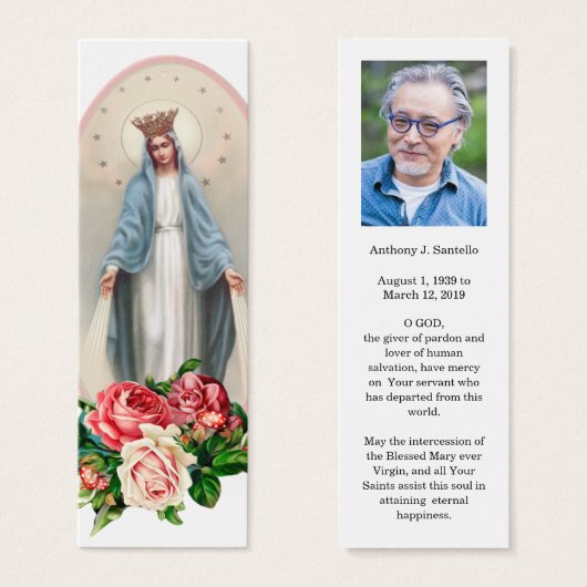 Katholieke begrafenis Memorial Prayer Heilige Boek Mini Visitekaartjes (Voorkant /achterkant)