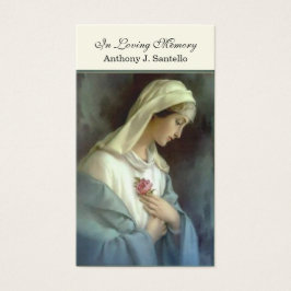 Katholieke begrafenis Memorial Prayer Heilige Boek Visitekaartje