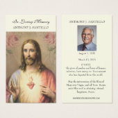 Katholieke begrafenis Memorial Prayer Heilige Boek Visitekaartje (Voorkant /achterkant)