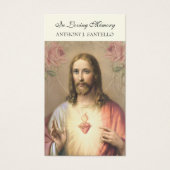 Katholieke begrafenis Memorial Prayer Heilige Boek Visitekaartje (Voorkant)