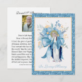 Katholieke begrafenis Memorial Prayer Notitiekaartje (Voorkant / Achterkant)