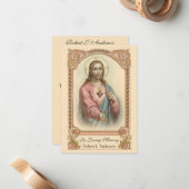 Katholieke begrafenis Memorial Prayer Notitiekaartje (Voorkant / Achterkant in situ)