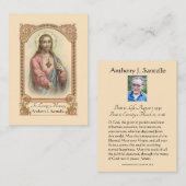 Katholieke begrafenis Memorial Prayer Plaatskaartje (Voorkant / Achterkant)