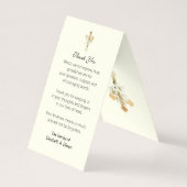 Katholieke begrafenis Memorial Prayer Visitekaartje (Achterkant)