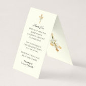 Katholieke begrafenis Memorial Prayer Visitekaartje (Achterkant)