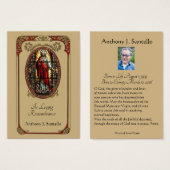 Katholieke begrafenis Memorial Prayer Visitekaartje (Voorkant /achterkant)