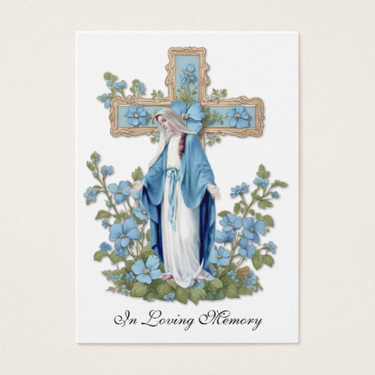 Katholieke begrafenis Memorial Prayer Visitekaartje (Voorkant)