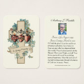 Katholieke begrafenis Memorial Prayer Visitekaartje (Voorkant /achterkant)