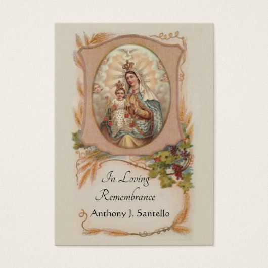 Katholieke begrafenis Memorial Prayer Visitekaartje (Voorkant)