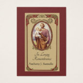 Katholieke begrafenis Memorial Prayer Visitekaartje (Voorkant)