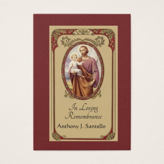 Katholieke begrafenis Memorial Prayer Visitekaartje (Voorkant)