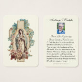 Katholieke begrafenis Memorial Prayer Visitekaartje (Voorkant /achterkant)