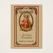 Katholieke begrafenis Memorial Prayer Visitekaartje (Voorkant)