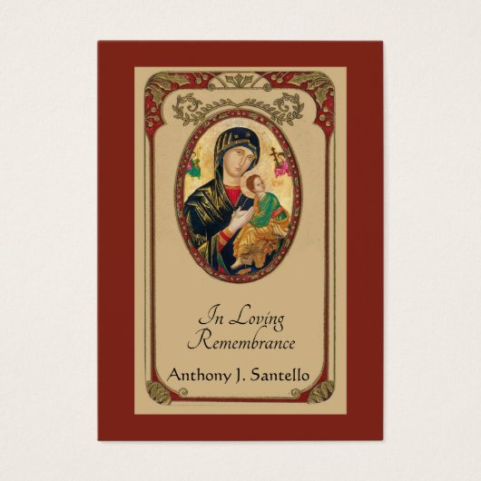 Katholieke begrafenis Memorial Prayer Visitekaartje (Voorkant)