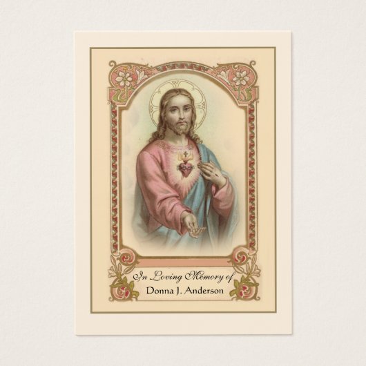 Katholieke begrafenis Memorial Prayer Visitekaartje (Voorkant)