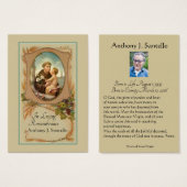 Katholieke begrafenis Memorial Prayer Visitekaartje (Voorkant /achterkant)