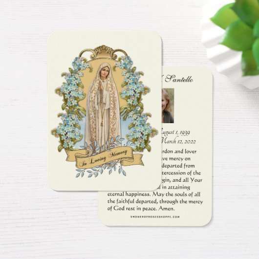 Katholieke begrafenis Memorial Prayer Visitekaartje (Bureau)