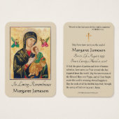 Katholieke begrafenis Memorial Prayer Visitekaartje (Voorkant /achterkant)